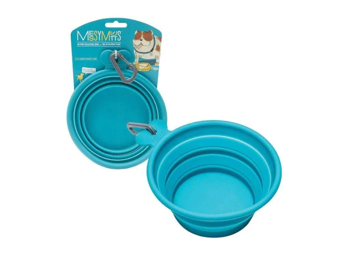 Messy Mutts Silicone Collapsible Bowl Blue