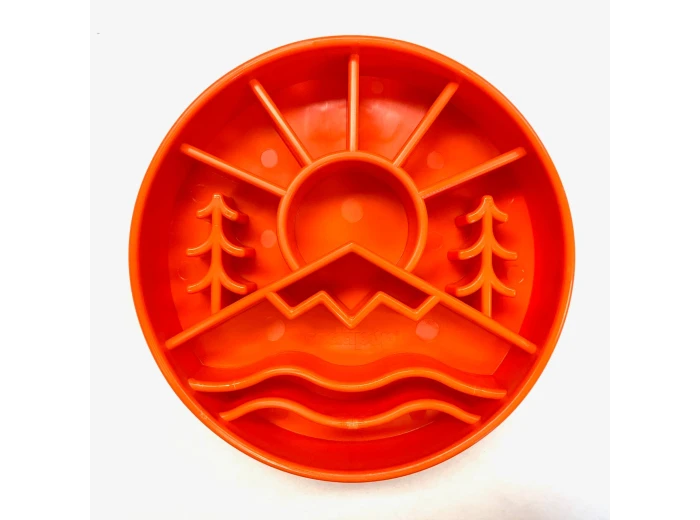 Great Outdoors Design eBowl Enrichment Slow Feeder Bowl for Orange