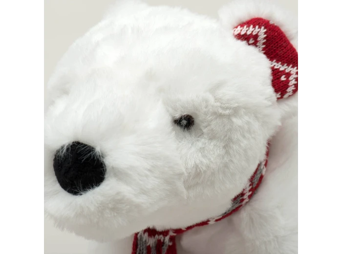 Nordic Frost Squooshie™ Polar Bear Plush Dog Toy Small