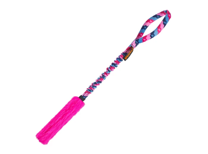 Bright Fauxtastic | Dog Tug Toy | Tug-E-Nuff Pink Pattern