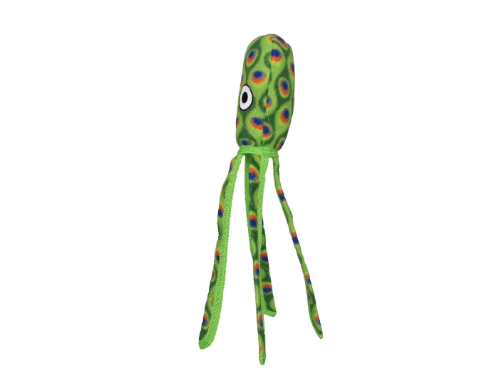 Tuffy Ocean Squid - Green, Durable, Tough, Squeaky Dog Toy