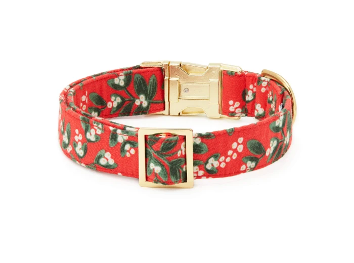 Rifle Paper Co. x TFD Mistletoe Dog Collar Small