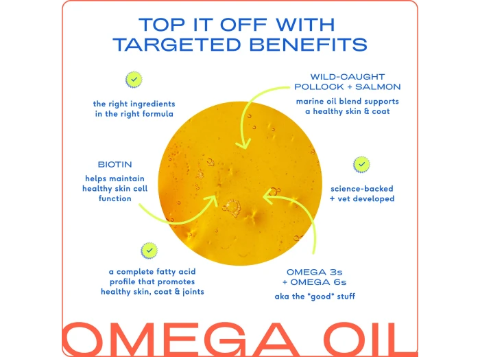 Omega-3 Fish Oil, Skin & Coat Health Supplement for Dogs 16 oz