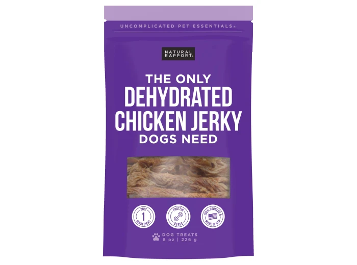 The Only Dehydrated Chicken Jerky Dogs Need 8 oz bag