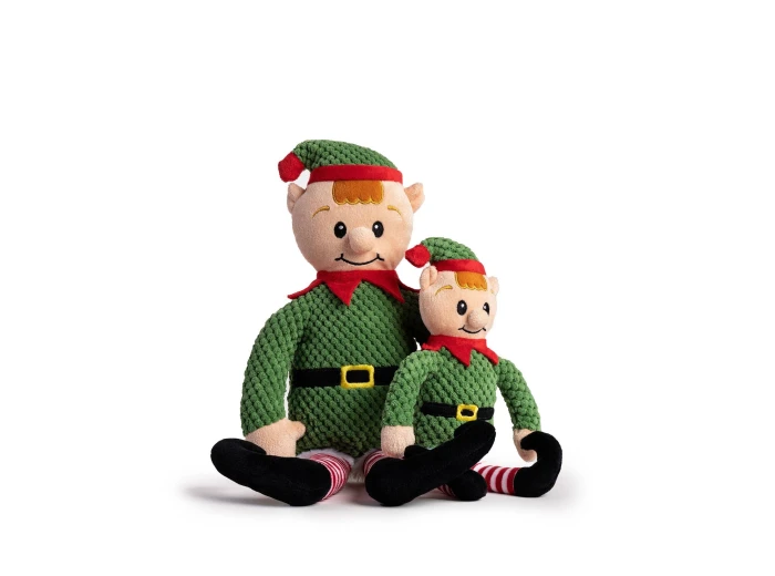 Christmas Elf Floppy Plush Dog Toy