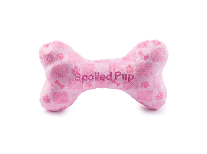 Pink Checker Chewy Vuiton Bone by Haute Diggity Dog Small