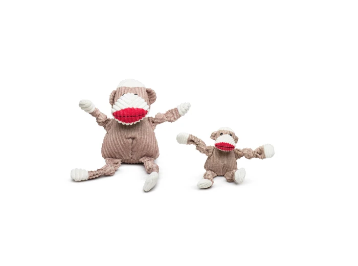 Stuey Sock Monkey Knottie®  Plush Dog Toy Small