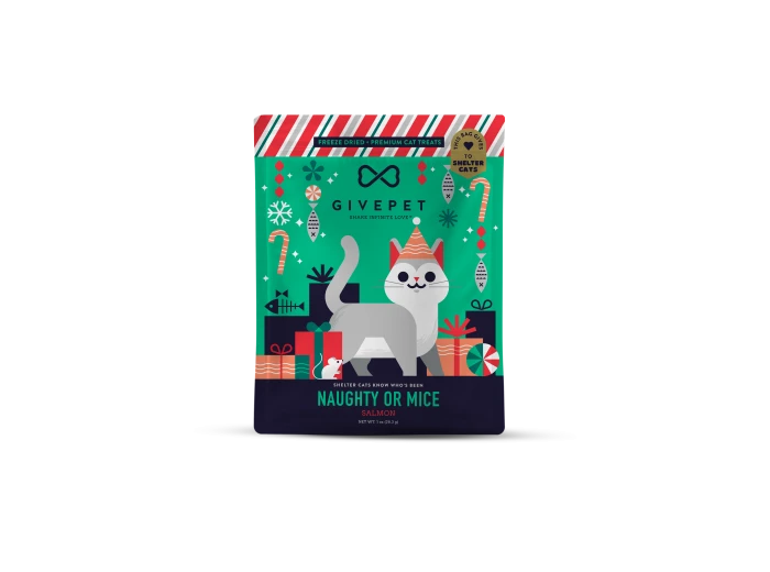 GivePet Naughty or Mice Freeze Dried Christmas Cat Treats