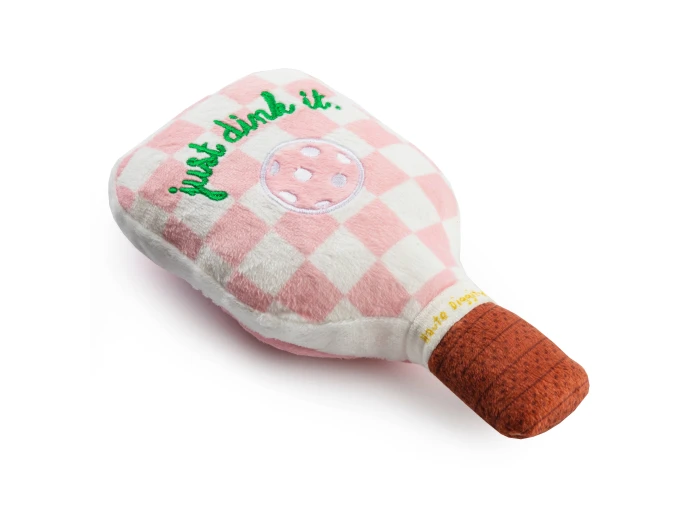 Pink Checker Pickleball Paddle by Haute Diggity Dog