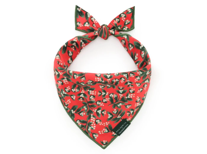 Rifle Paper Co. x TFD Mistletoe Dog Bandana Small