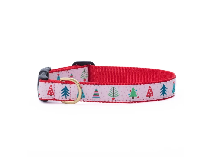 Pink Pines Dog Collar Wide