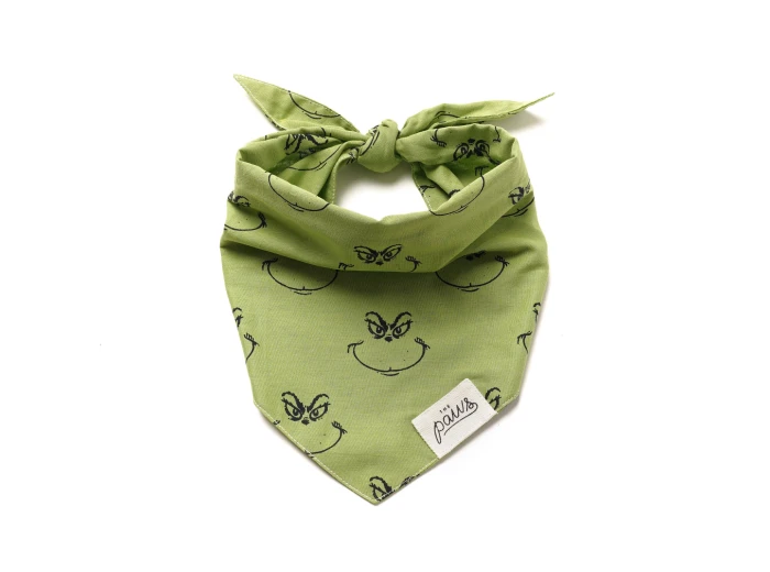 Grinch Dog Bandana L