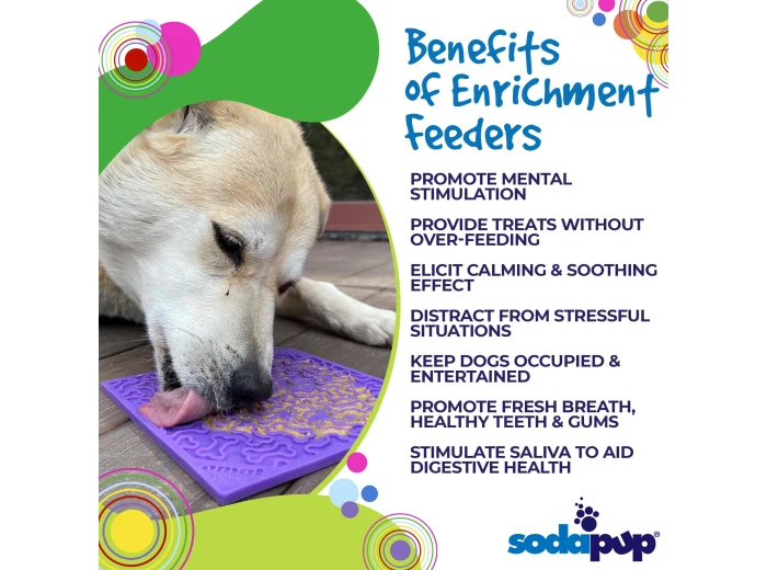 Bones Design Emat Enrichment Licking Mat Purple Bones E-Mat