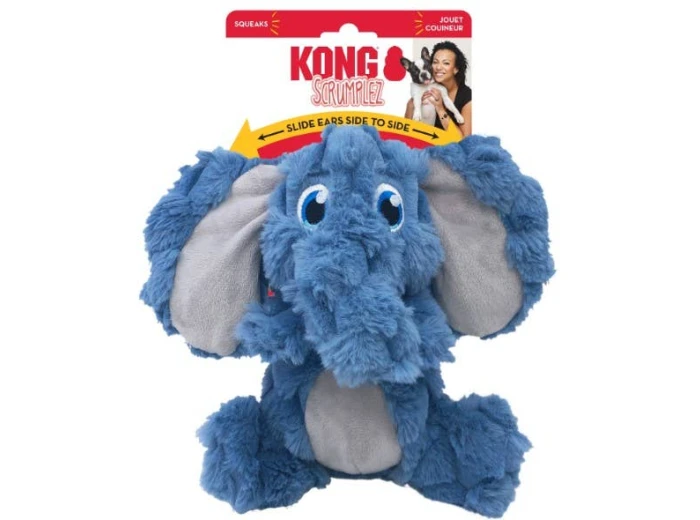 KONG® Scrumplez Elephant Dog Plush Toy Medium
