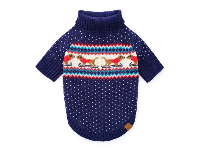 Gray Malin x TFD Hit the Slopes Holiday Dog Sweater XXS