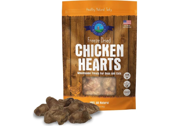 Freeze Dried Chicken Heart Treats 8 oz