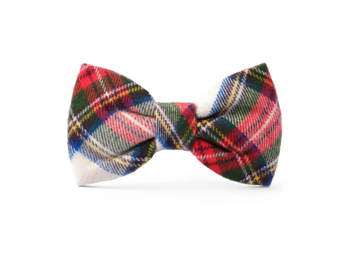 Regent Plaid Flannel Holiday Dog Bow Tie Standard