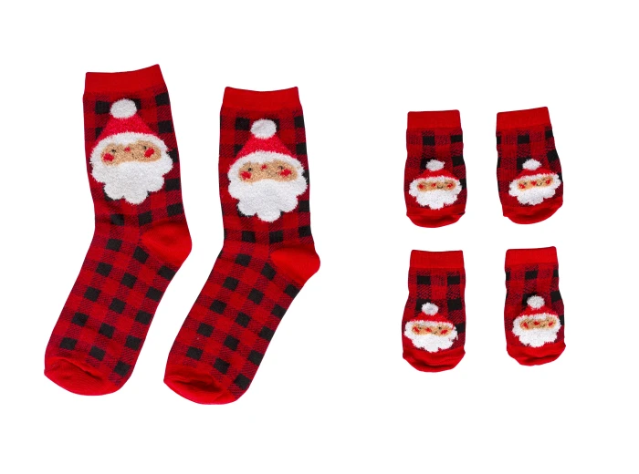 Human and Dog Matching Christmas Sock Set, Santa