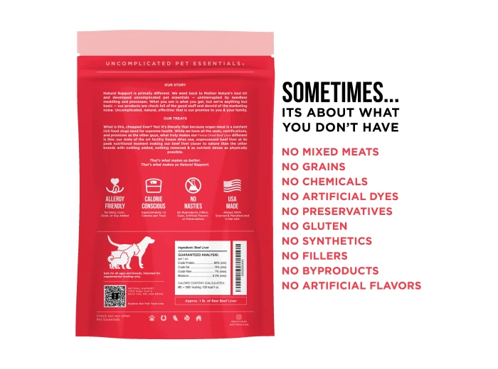 The Only Freeze Dried Beef Liver Dogs Need 4 oz bag