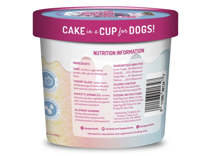 Cuppy Cake - Microwave Dog Birthday Cake in A Cup