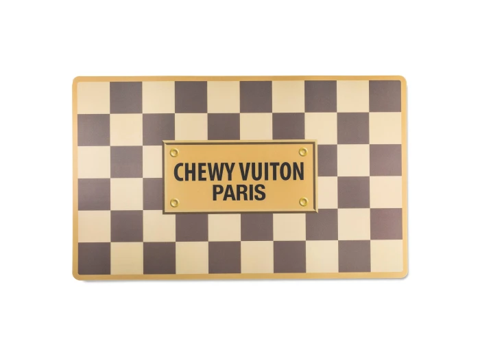 Checker Chewy Vuiton Placemat - Dog Mat