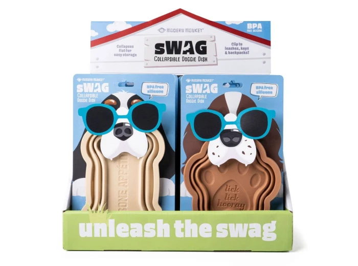 Modern Monkey sWAG Collapsible Doggie Dish