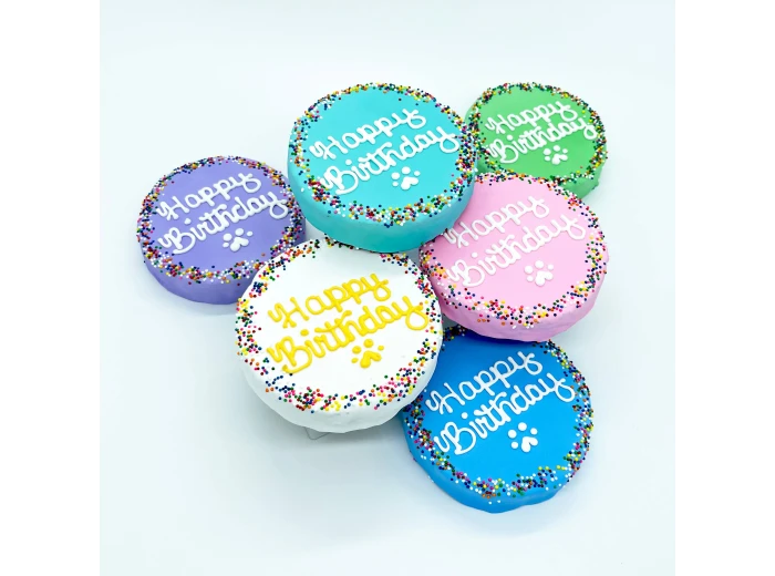 Rainbow Sprinkle Birthday Chewy Oat Cake Pink