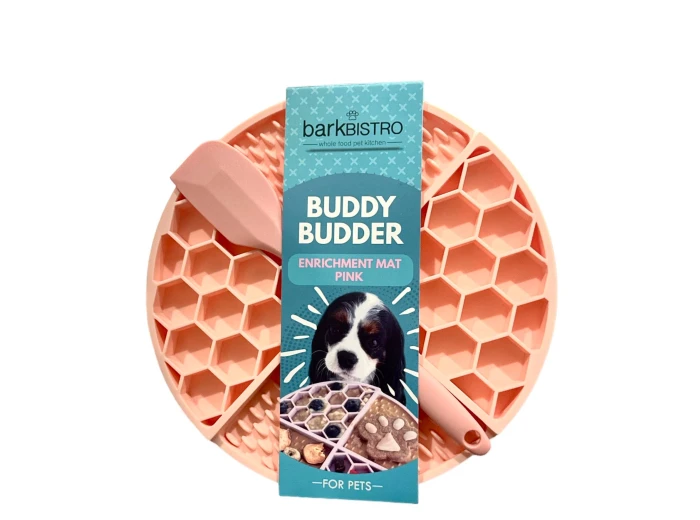 Turquoise / Pink Lickmats + Spatula