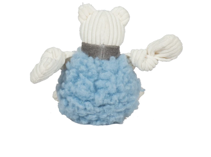 Durable Plush & Squeaky FlufferKnottie™ Whitney Polar Bear Small