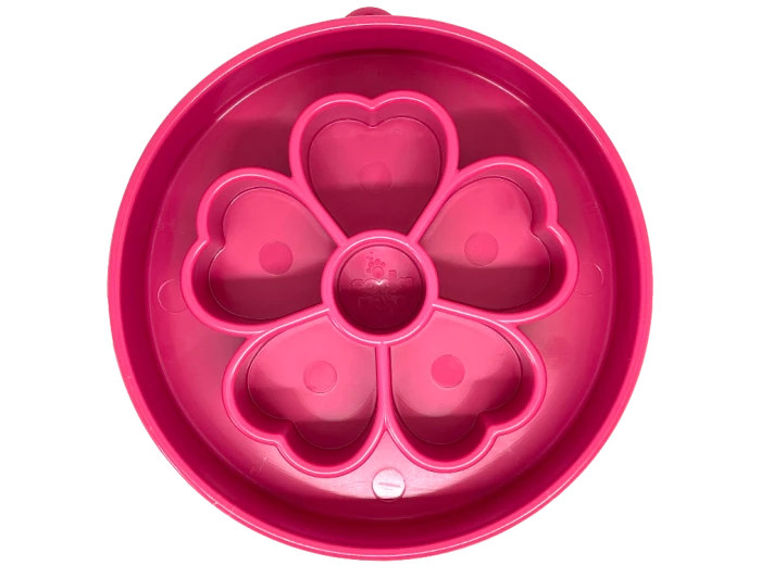 Flower Design eBowl Enrichment Slow Feeder Bowl for Dogs Purple