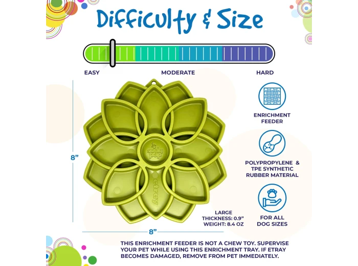 Mandala Design eTray Enrichment Tray for Dogs Pink