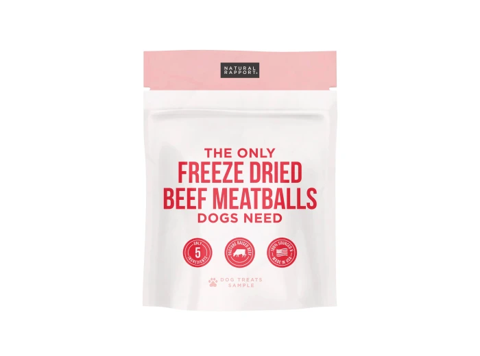 The Only Freeze Dried Beef Meatballs Dogs Need 4 oz