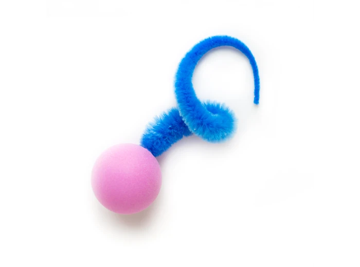 Wiggly Pong - Cat Toy Plastic Pong Ball Enclosed in poly bag with 4x2 header card
