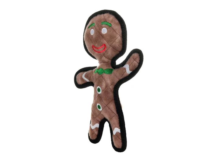 Tuffy Gingerbread Man - Christmas, Durable, Squeaky Dog Toy
