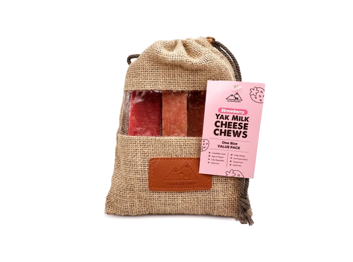 Strawberry Yak Milk Chews - Large Sized 1 Count