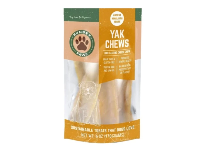 Hungry Paws Long Lasting Dog Chew Treat Yak Cheese 6oz.