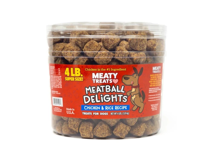 Meaty Treats Meatball Delights Chicken/Rice 4Lbs.