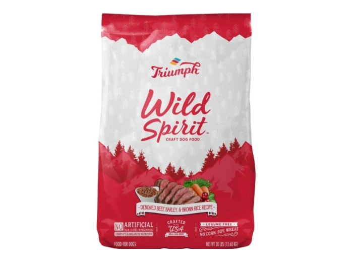 Wild Spirit Dog Food Beef/Barley/Rice 30 Lb