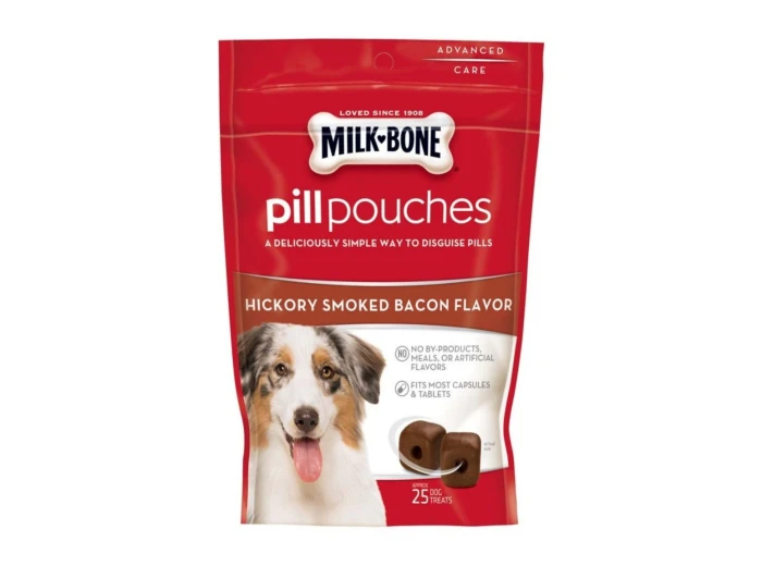 Milk-Bone Pill Pouches Dog Treats Hickory Smoked Bacon Flavor, 1ea/25 ct, 6oz.