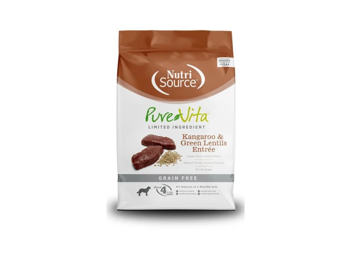 Pure Vita Dog Grain Free Kangaroo Green Lentils 5Lb