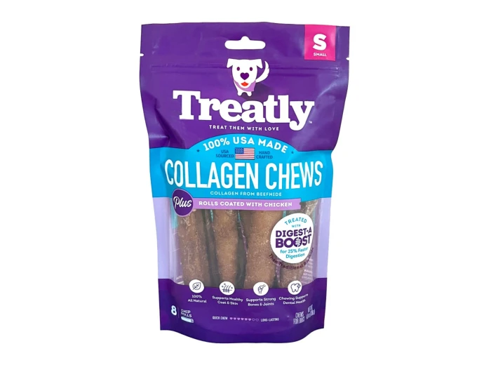 Treatly Collagen Chew Rolls Dog Treats Chicken, 1ea/SM, 8 pk