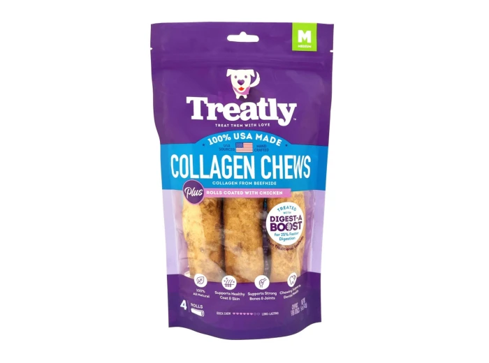 Treatly Collagen Chew Rolls Dog Treats Chicken, 1ea/MD, 4 pk