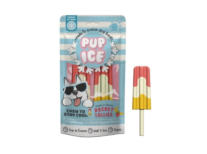 Pup Ice Rocket Lollies Strawberry/Banana 2 Pk
