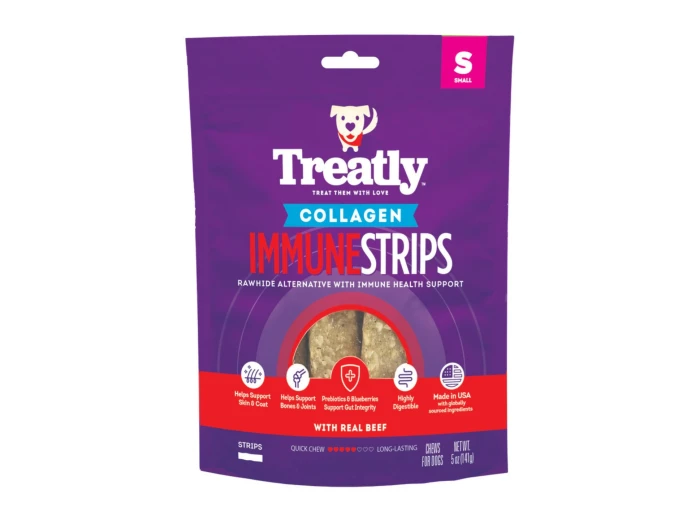 Treatly Collagen Immune Strips Dog Chews Beef, 1ea/5oz.