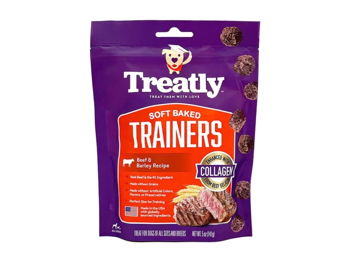 Treatly Soft Baked Trainers Dog Treats Beef & Barley, 1ea/5oz.