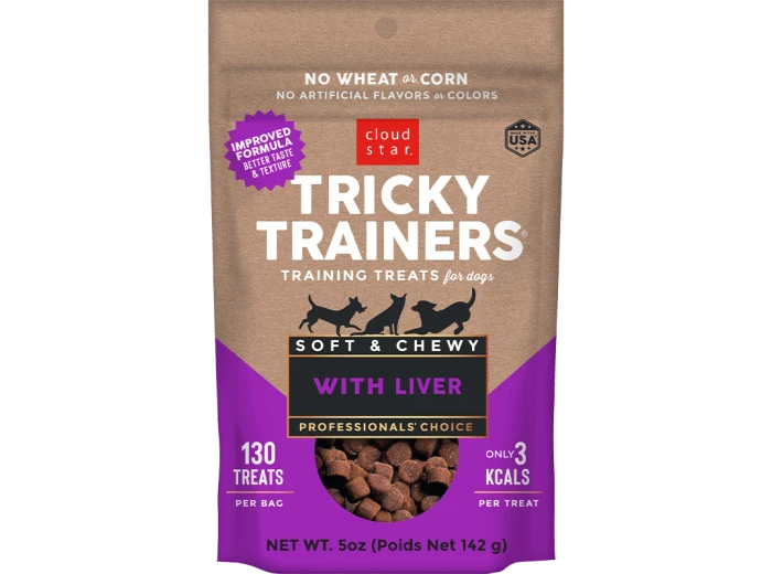 Cloud Star Chewy Tricky Trainers Liver Flavor Dog Treats; 5oz. Bag