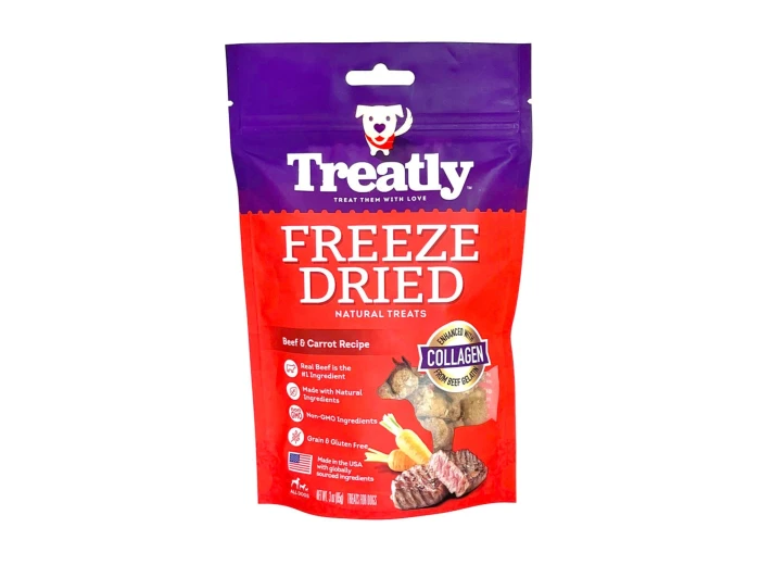 Treatly Freeze Dried Dog Treats Beef & Carrot, 1ea/3oz.