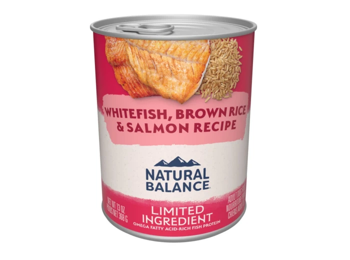 Natural Balance Pet Foods L.I.D. Wet Dog Food Whitefish, Brown Rice & Salmon 13oz. (Case of 12)