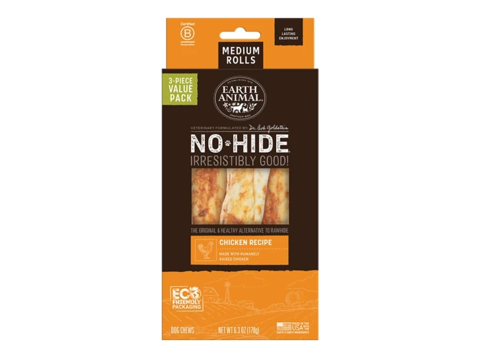 Earth ANIMAL DOG NO-HIDE CHICKEN ROLLS MEDIUM VALUE 3 PACK