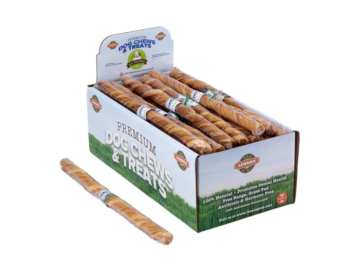 Lennox Beef Tripe Twisted Stick 12" Shrinkwrap Display Box (Case of 35)